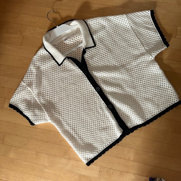 GAP off white /Milk open crochet cardigan, XL, PG1480 - Picture 3 of 7